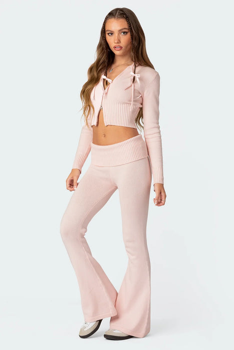 Fleur - Zip Up Hoodie, Low Rise Pant Set