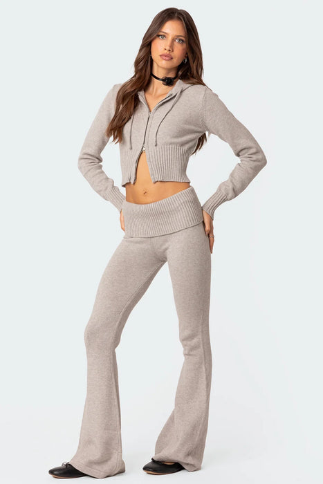 Fleur - Zip Up Hoodie, Low Rise Pant Set